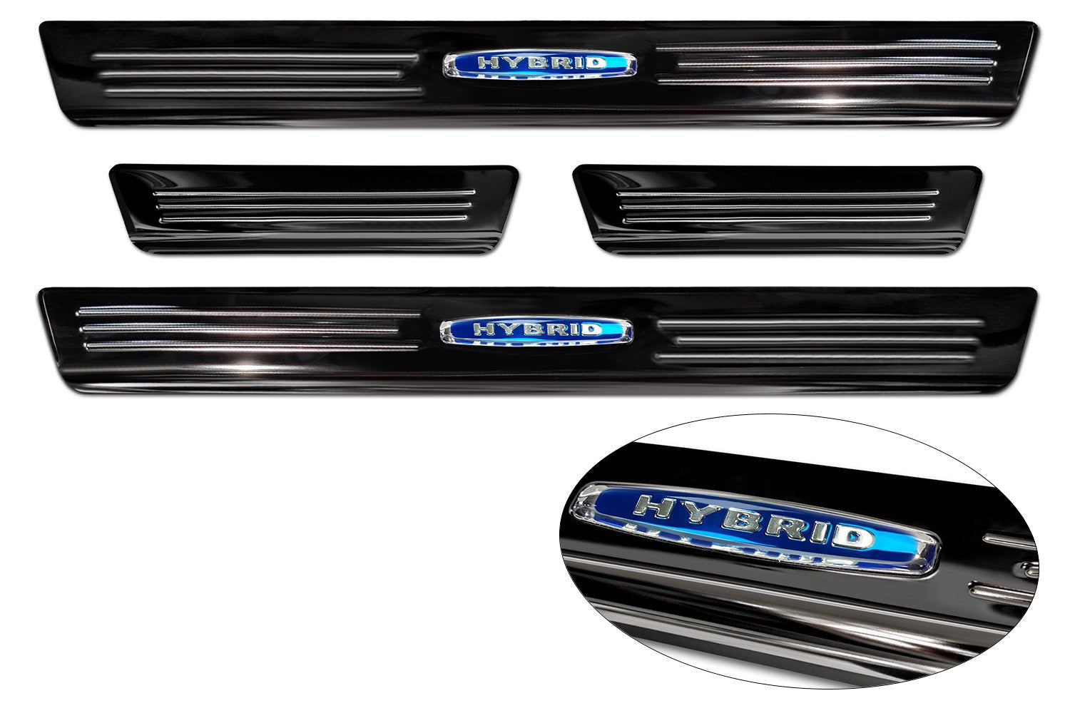 Tröskelskydd Hybrid Ford Kuga III 2019–2024 facelift 2024+ – Spegelblank svart | AVISA - Carlevel AB - Tröskelskydd