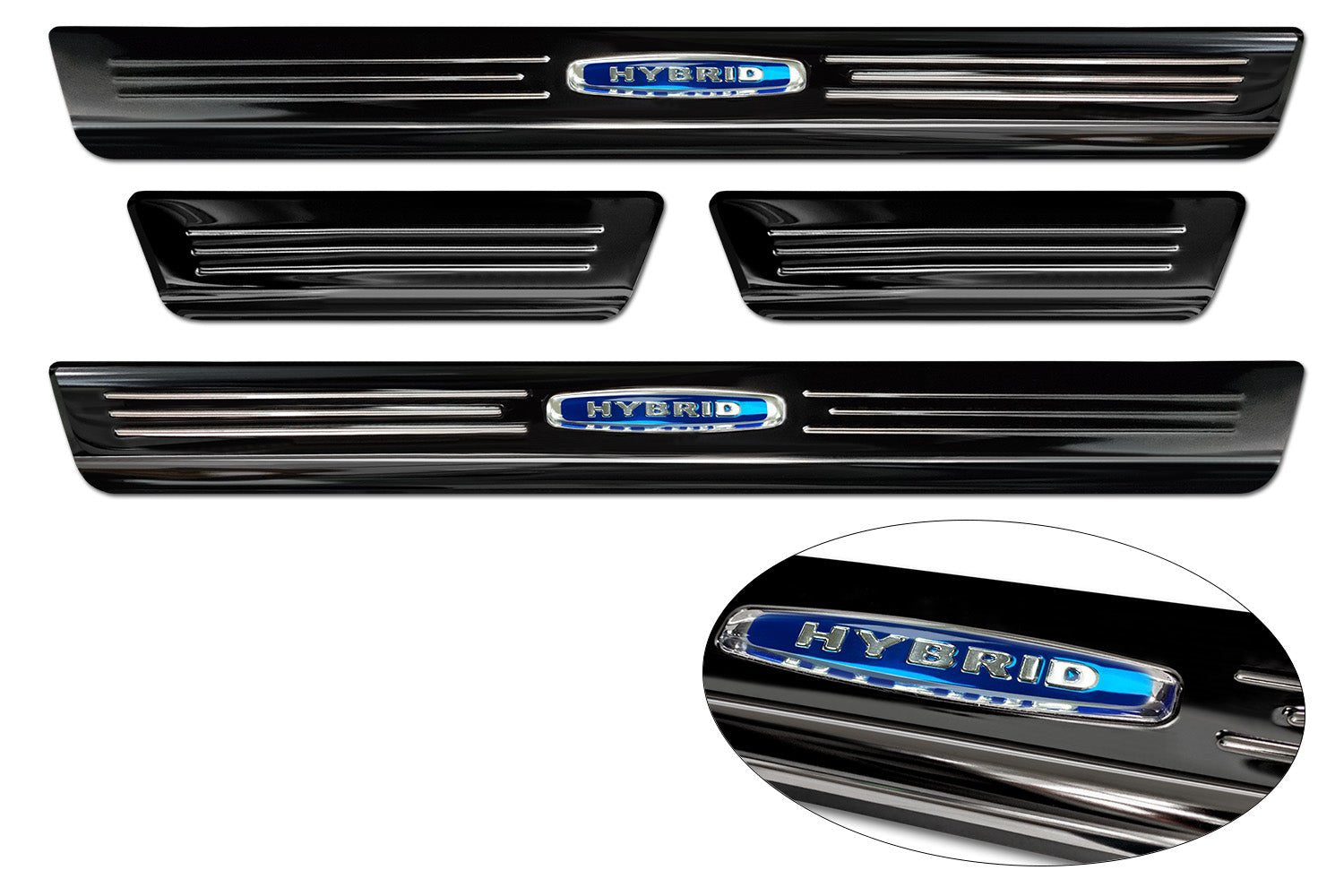 Tröskelskydd Hybrid Peugeot 308 III halvkombi/ 308 III SW Kombi 2021+/ Peugeot E-308 III halvkombi/ E-308 III SW Kombi 2021+ – Svart miror | AVISA - Carlevel AB - Tröskelskydd