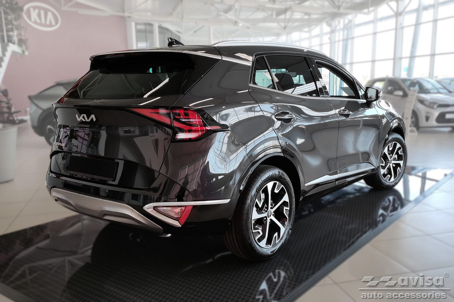 Tröskelskydd Kia Sportage V 2021–2025 facelift 2025+ > – Svart | AVISA - Carlevel AB - Tröskelskydd