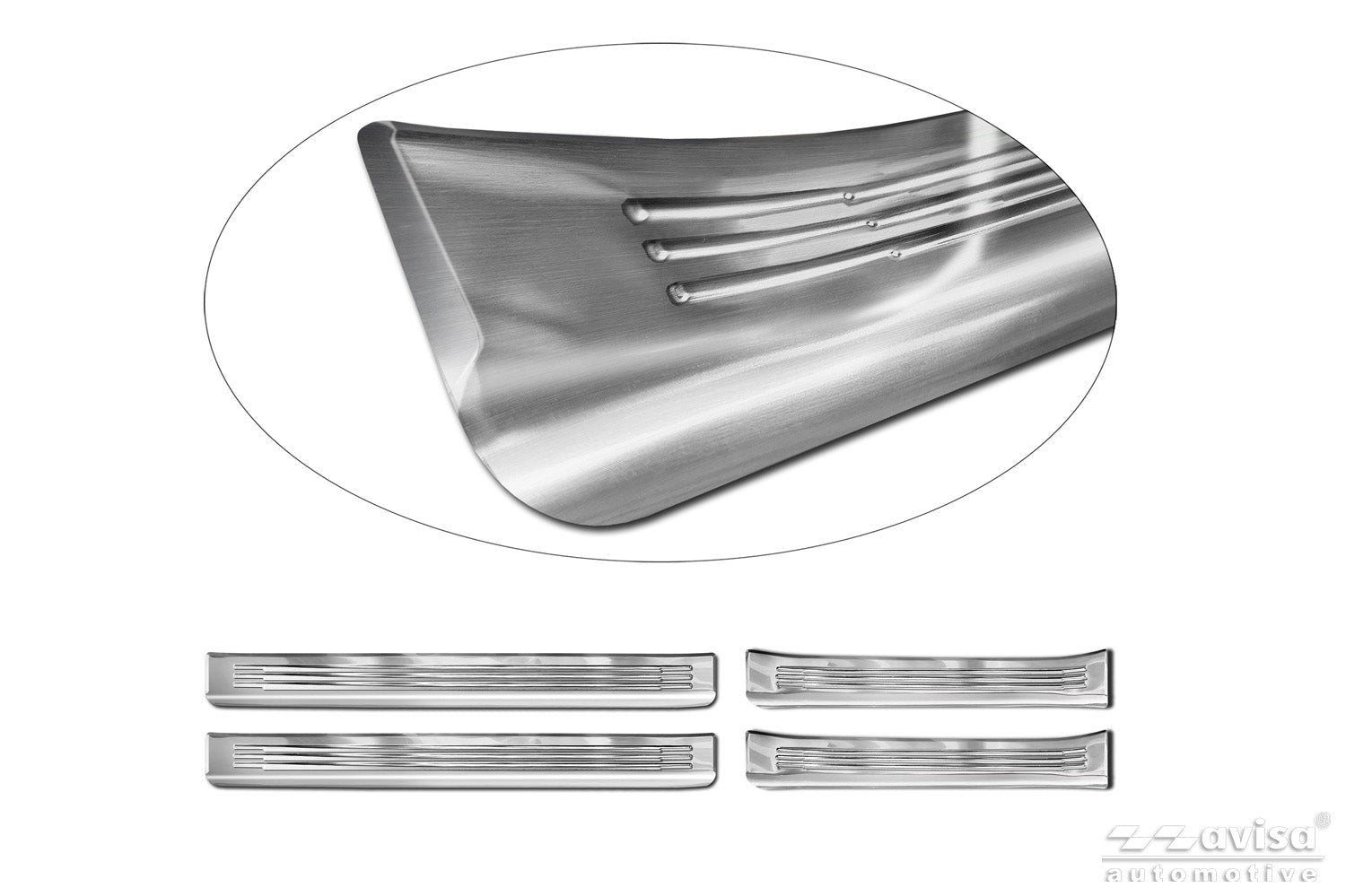 Tröskelskydd Lines Baic Beijing 7 2023+ – Silver satin | AVISA - Carlevel AB - Tröskelskydd