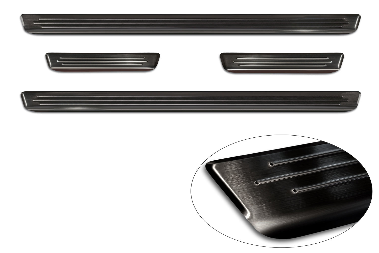 Tröskelskydd Lines Fiat 600 2023+ – Svart | AVISA - Carlevel AB - Tröskelskydd