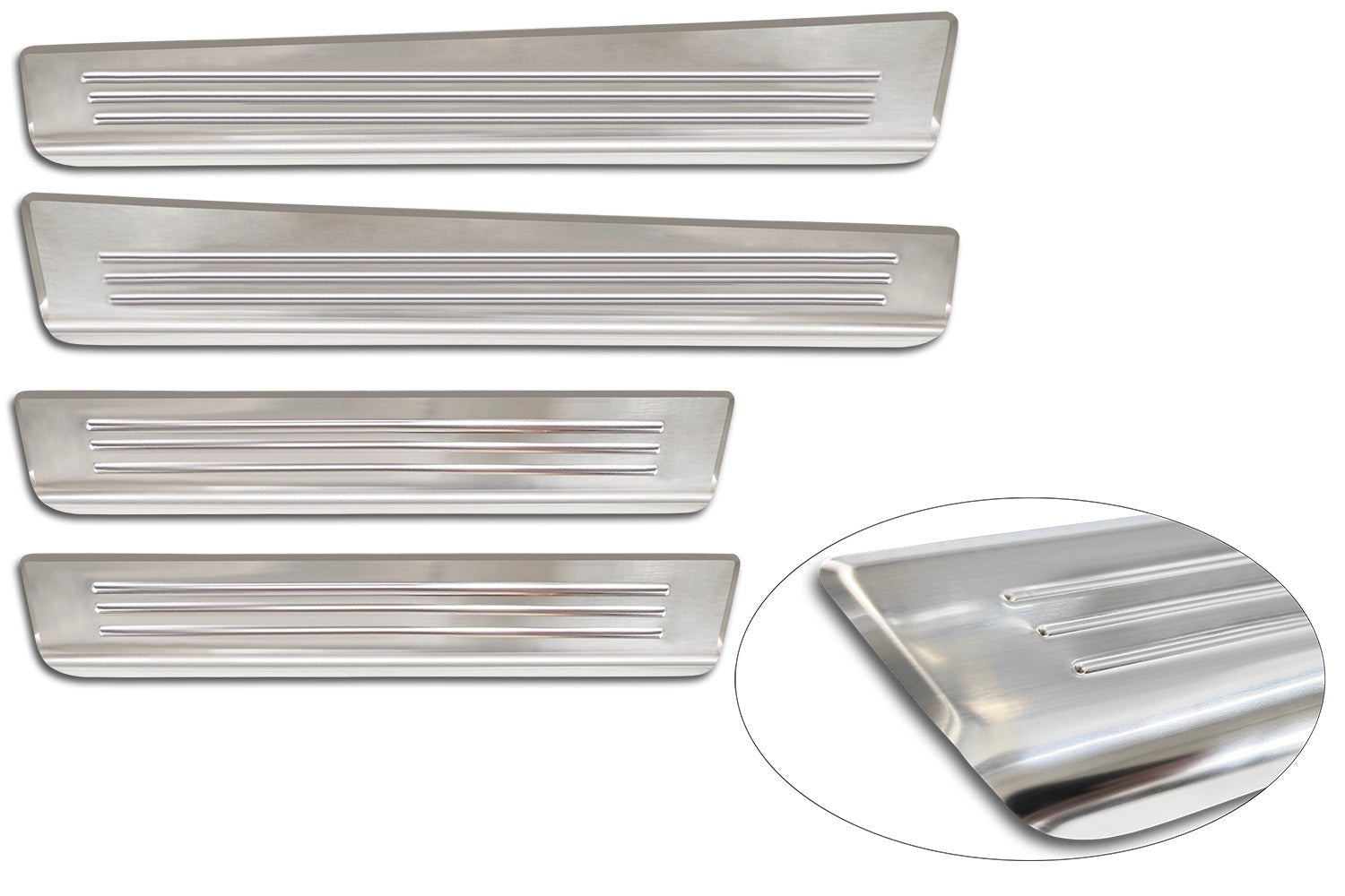 Tröskelskydd Lines Ford Turneo Courier II 2023+ – Silver satin | AVISA - Carlevel AB - Tröskelskydd