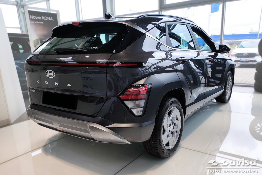 Tröskelskydd Lines Hyundai Kona II 2023+ / MG 3 III 2024+ > / MG ZS II 2024+ > – Silver satin | AVISA - Carlevel AB - Tröskelskydd