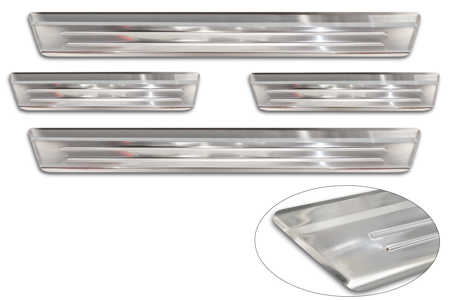 Tröskelskydd Lines Mazda CX-30 2019+ – Silver satin | AVISA - Carlevel AB - Tröskelskydd