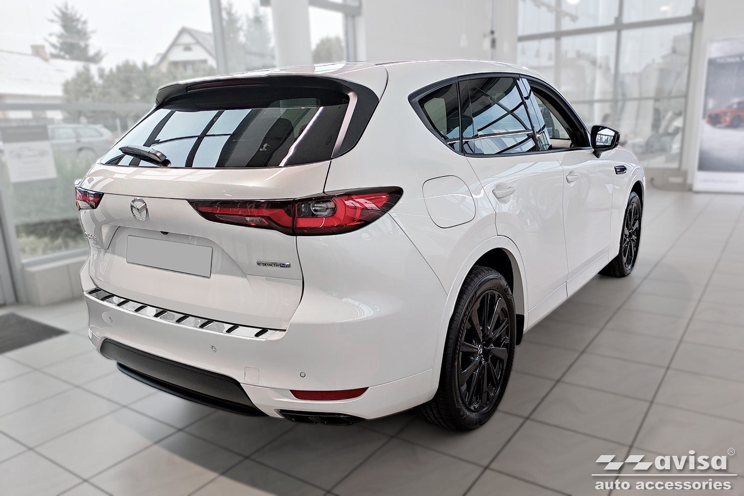 Tröskelskydd Lines Mazda CX-60 2022+ – Silver satin | AVISA - Carlevel AB - Tröskelskydd