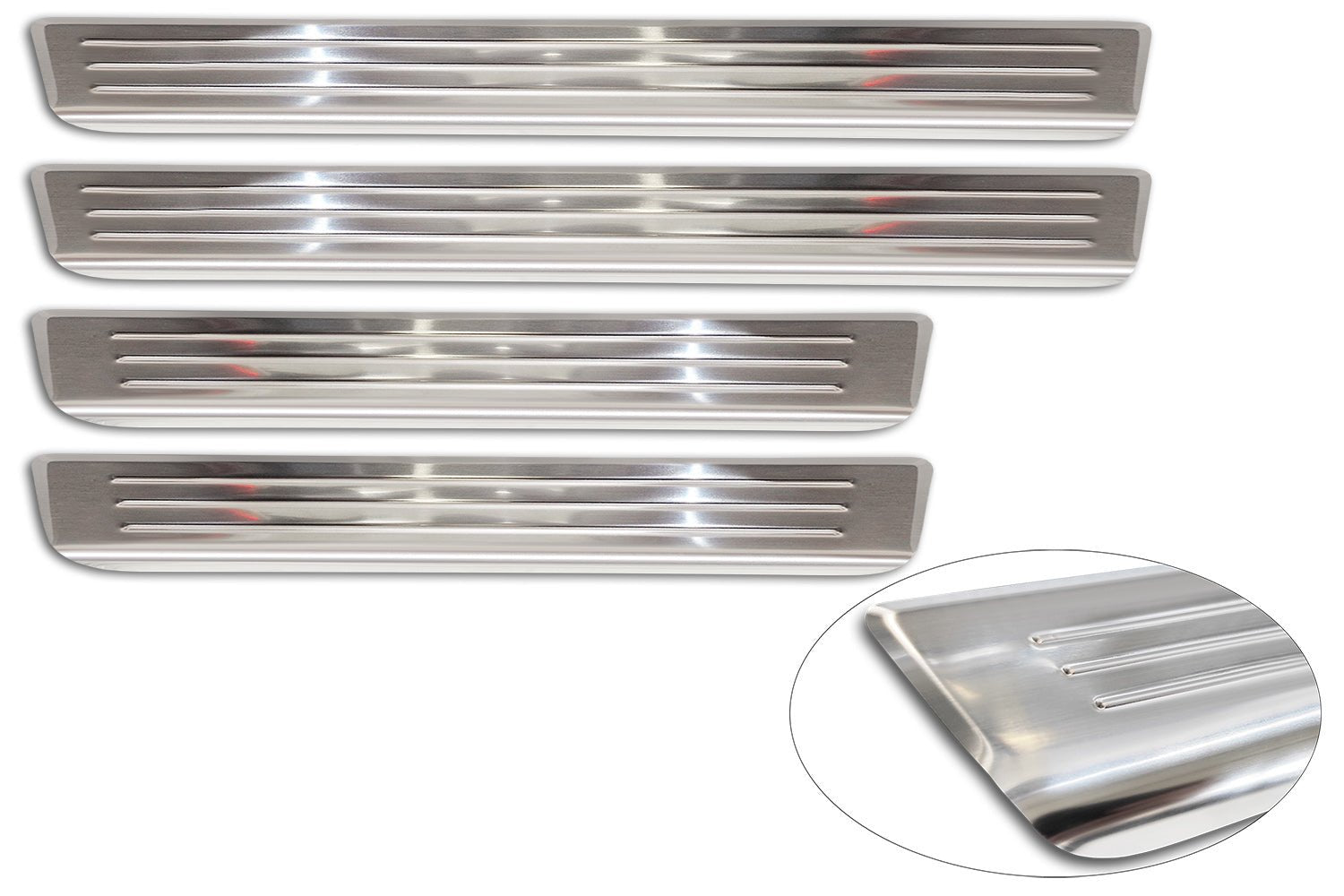 Tröskelskydd Lines Mercedes Citan II W420/ Panel van/ Kombi/ Citan II Tourer W420 2021+ m.fl. – Silver satin | AVISA - Carlevel AB - Tröskelskydd