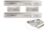 Tröskelskydd Lines Nissan Qashqai II Crossover 2014–2017, facelift 2017–2021 – Silver satin | AVISA - Carlevel AB - Tröskelskydd