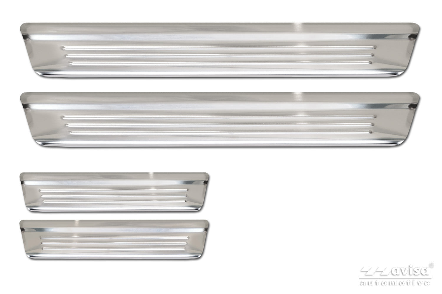 Tröskelskydd Lines Nissan Qashqai III crossover 2021–2024 facelift 2024+/ Nissan Qashqai E-power 2026+ – Silver satin | AVISA - Carlevel AB - Tröskelskydd
