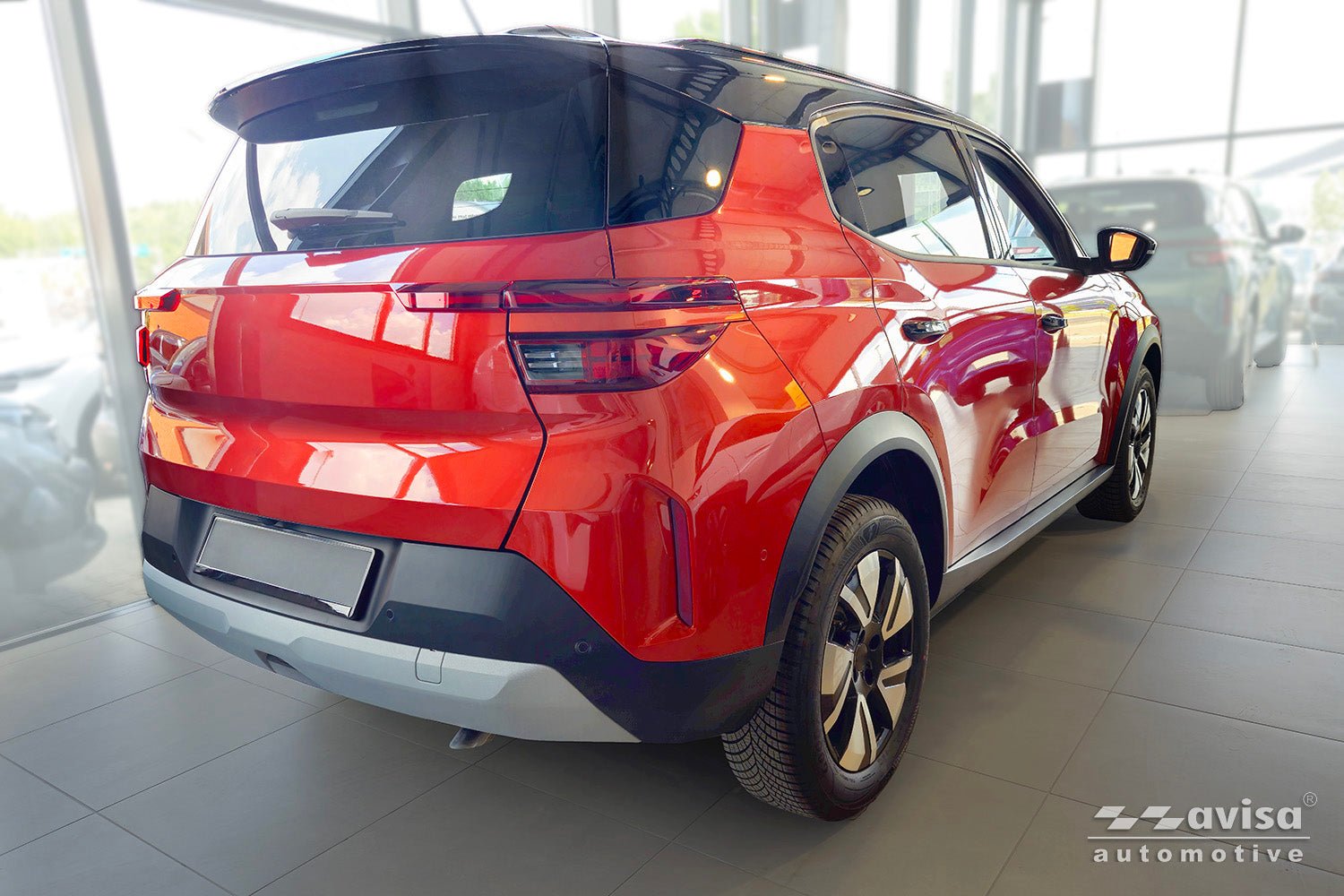 Tröskelskydd Lines Opel Frontera 2024+/ Frontera Electric 2024+ – Silver satin | AVISA - Carlevel AB - Tröskelskydd
