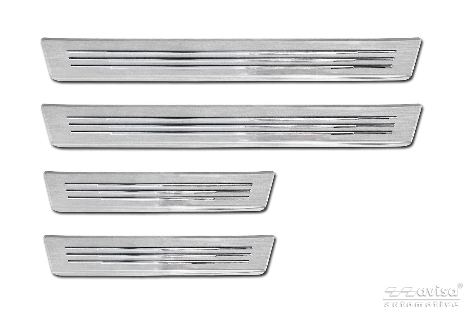 Tröskelskydd Lines Opel Grandland II 2024+ – Silver satin | AVISA - Carlevel AB - Tröskelskydd