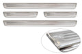 Tröskelskydd Lines Skoda Enyaq IV 2020+/ Skoda Enyaq Coupe iV 2022+ – Silver satin | AVISA - Carlevel AB - Tröskelskydd