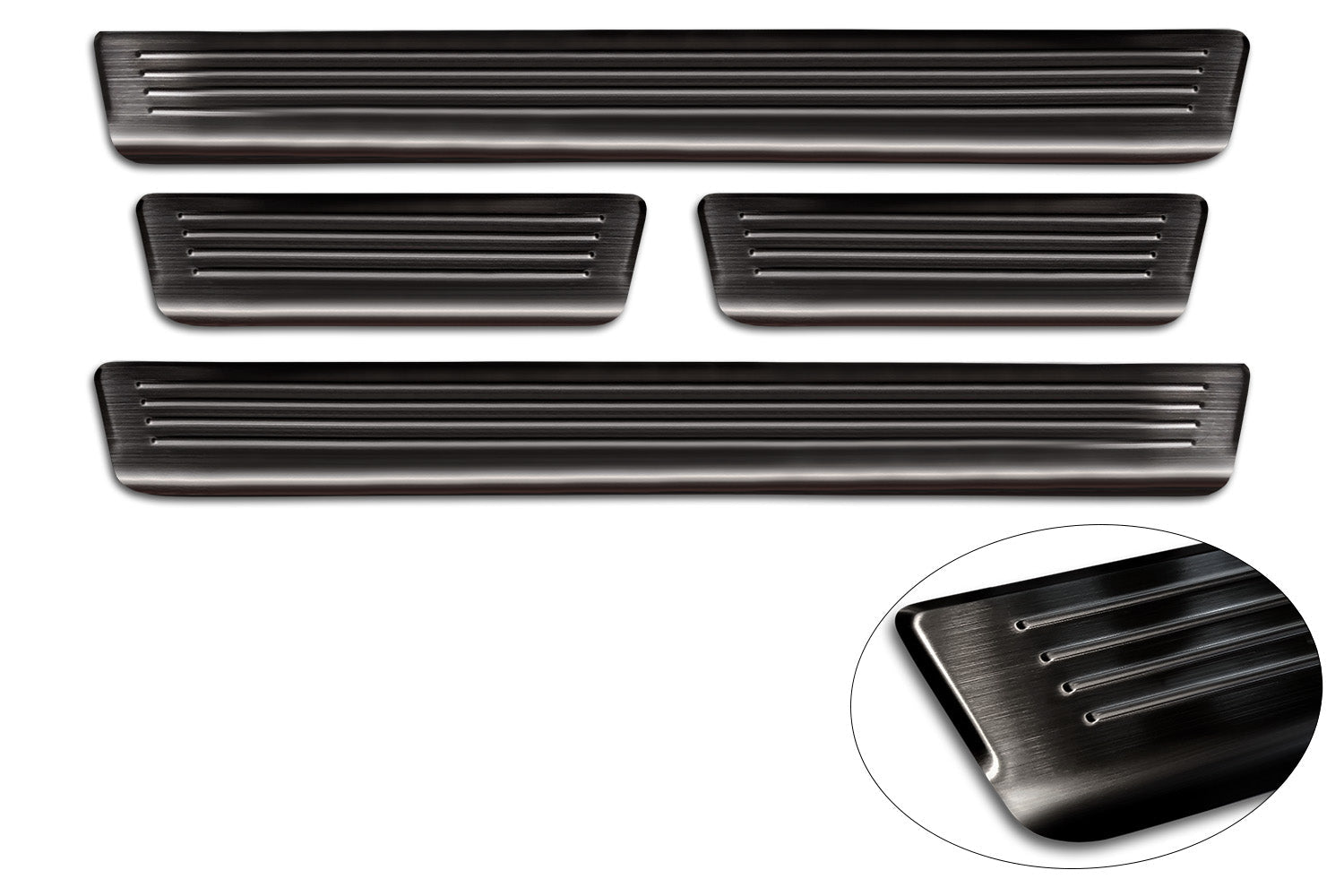 Tröskelskydd Lines Skoda Octavia IV liftback/ Kombi 2019–2024 facelift 2024+ – Svart | AVISA - Carlevel AB - Tröskelskydd