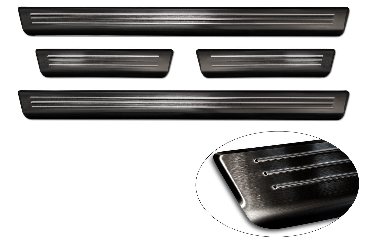Tröskelskydd Lines Volkswagen ID.4 suv 2020+ – Svart | AVISA - Carlevel AB - Tröskelskydd