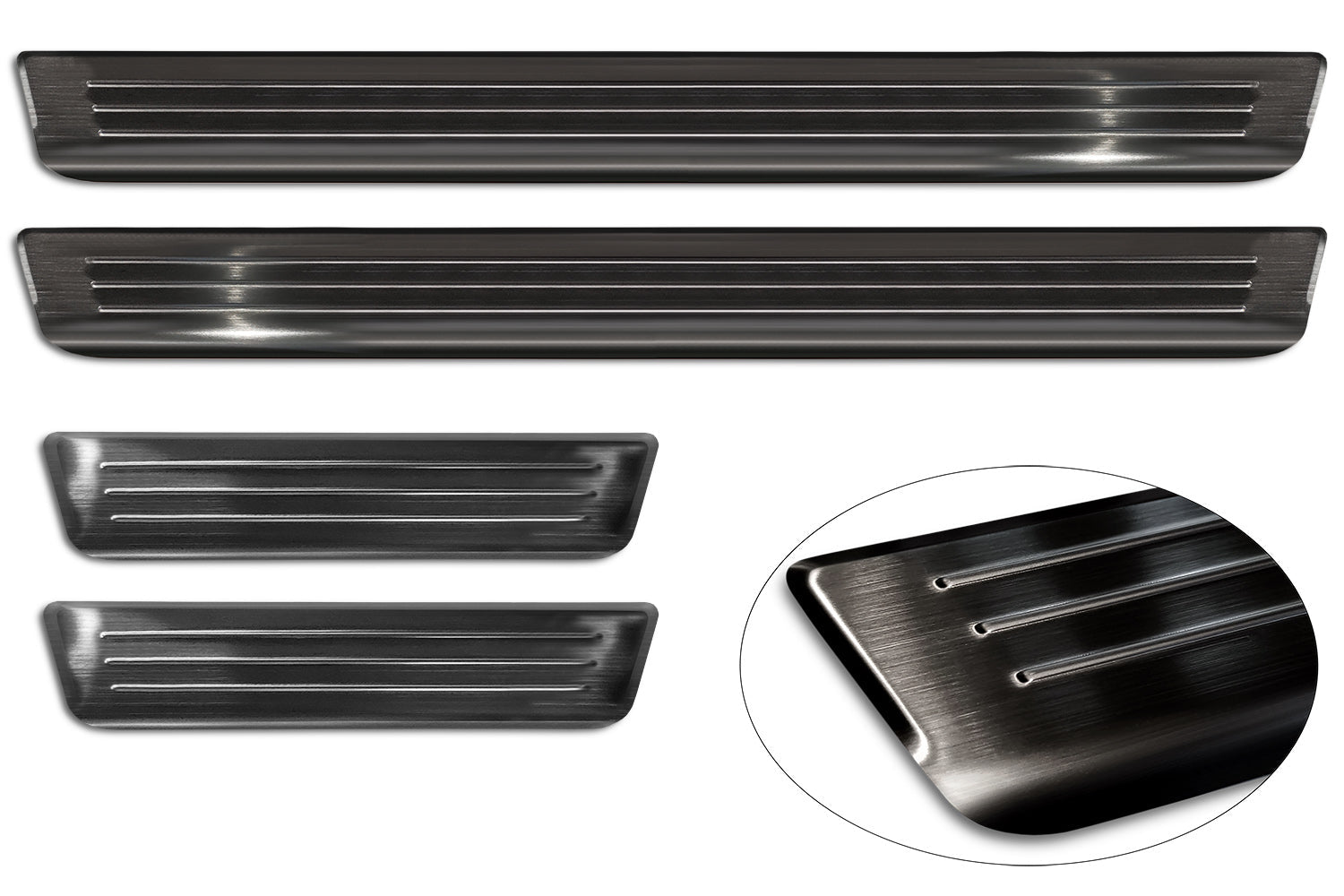 Tröskelskydd Lines Volkswagen ID.7 2023+/ ID.7 Tourer 2024+ – Svart | AVISA - Carlevel AB - Tröskelskydd