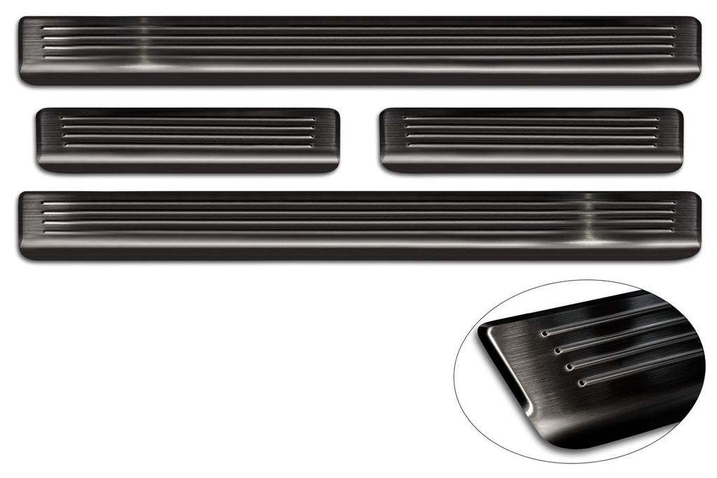 Tröskelskydd Lines Volkswagen Passat B8 (variant/ sedan) 2014–2019, facelift 2019–2023 – Svart | AVISA - Carlevel AB - Tröskelskydd