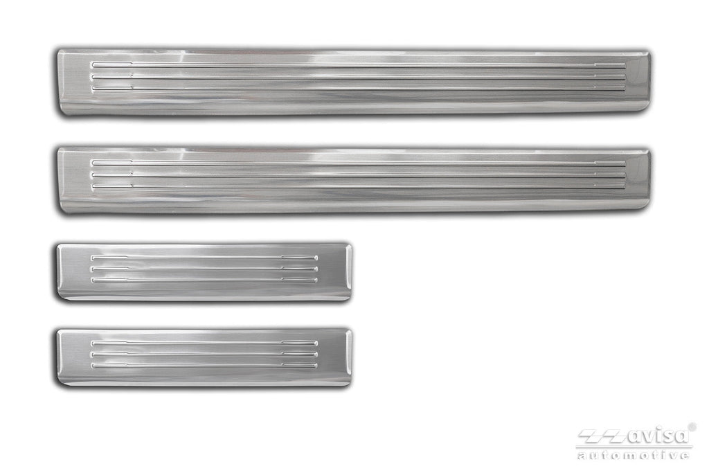 Tröskelskydd Lines Volkswagen T- Roc II 2025+ – Silver satin | AVISA - Carlevel AB - Tröskelskydd