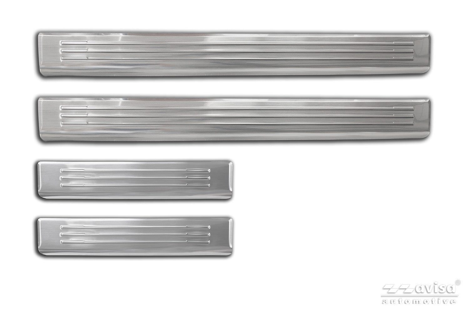 Tröskelskydd Lines Volkswagen T- Roc II 2025+ – Silver satin | AVISA - Carlevel AB - Tröskelskydd