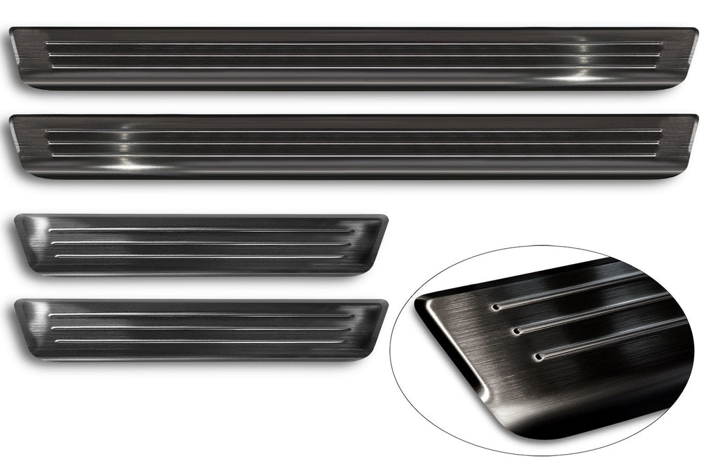 Tröskelskydd Lines Volkswagen Tiguan II 2015–2020, facelift 2020+/ eHybrid 2020–2024 m.fl. – Svart | AVISA - Carlevel AB - Tröskelskydd