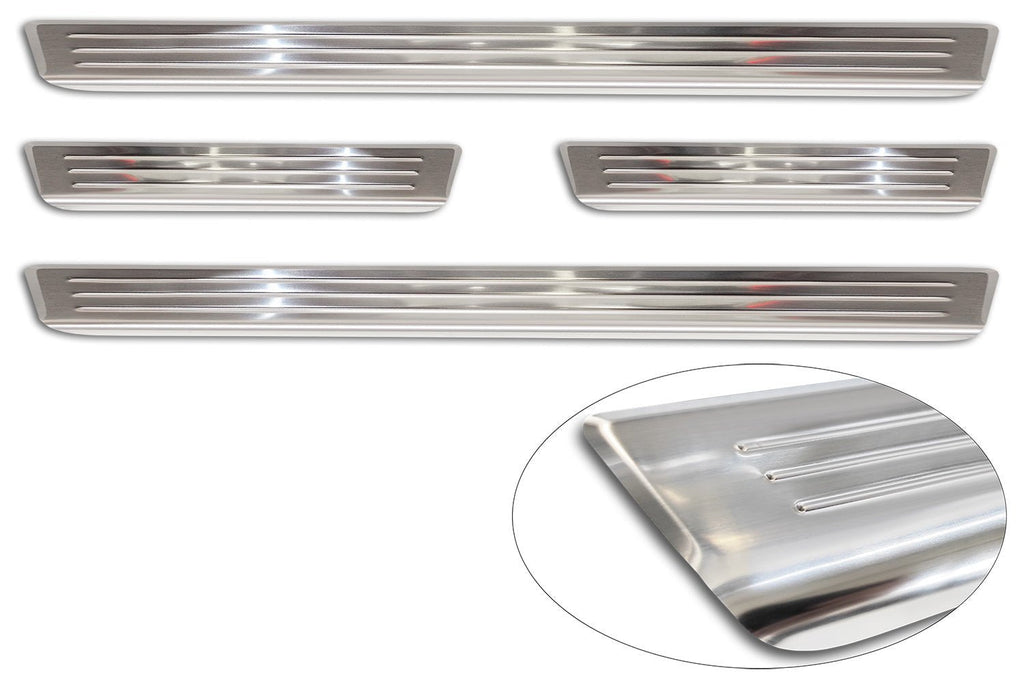 Tröskelskydd Lines Volkswagen Tiguan III 2024+ – Silver satin | AVISA - Carlevel AB - Tröskelskydd