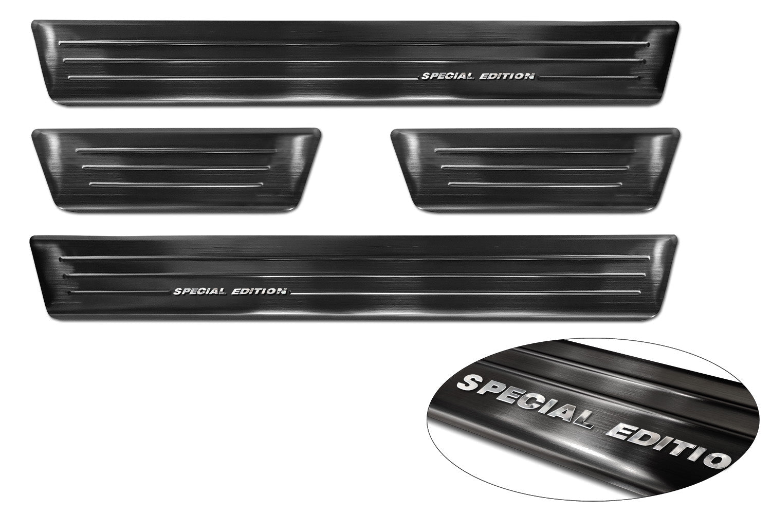 Tröskelskydd Special Edition Mitsubishi Space Star facelift 2020+ – Svart | AVISA - Carlevel AB - Tröskelskydd