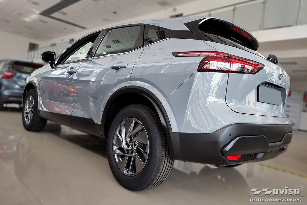 Tröskelskydd Special Edition Nissan Qashqai III crossover 2021–2024 facelift 2024+ m.fl. – Silver satin | AVISA - Carlevel AB - Tröskelskydd