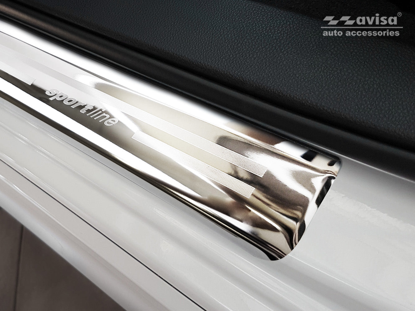 Tröskelskydd Sportline Subaru Impreza V (GT) 5-dörrars facelift 2017+ – Silver satin | AVISA - Carlevel AB - Tröskelskydd