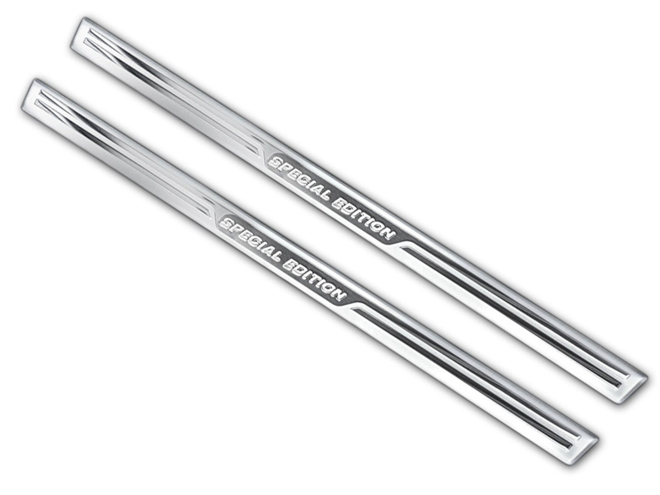 Universella tröskelskydd "SPECIAL EDITION" 54 x 3 cm (2delar per set) – Silver | AVISA - Carlevel AB - Tröskelskydd